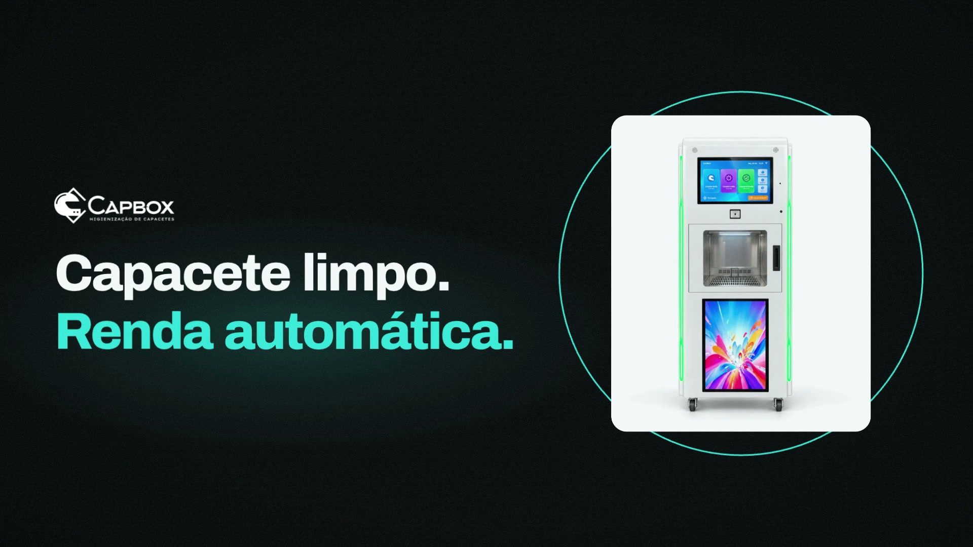 Capa do filme CAPBOX: Capacete limpo. Renda automática., com a máquina PRO+TV